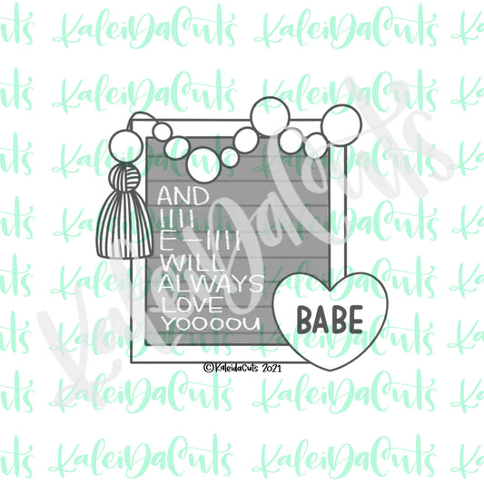 Message Board with Heart Cookie Cutter