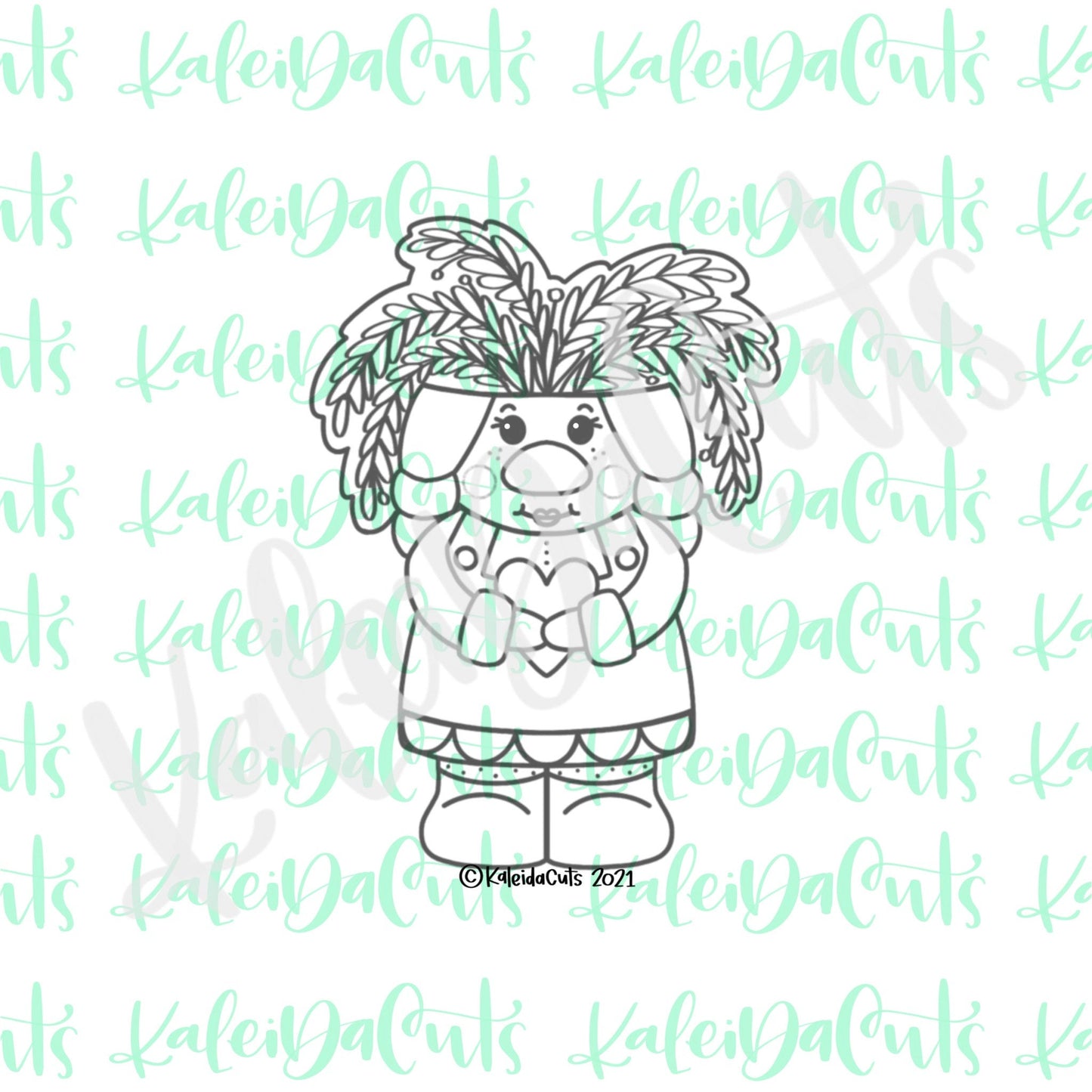 Girly Gnome Planter Cookie Cutter