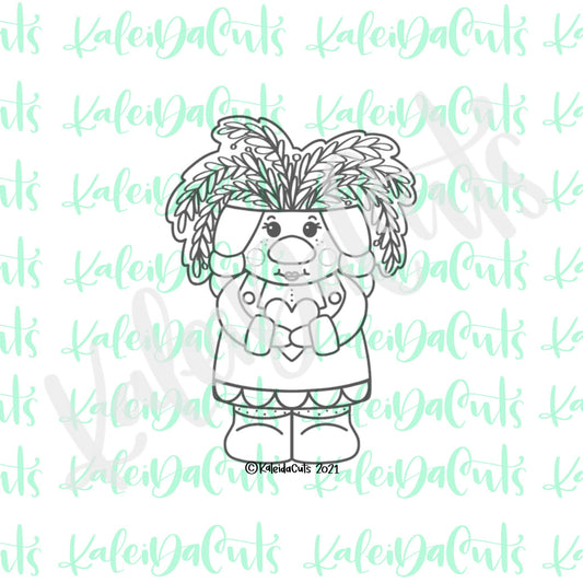 Girly Gnome Planter Cookie Cutter