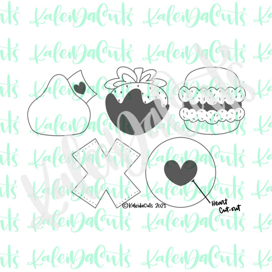 Sweet Valentine Minis Cookie Cutter Set of 5