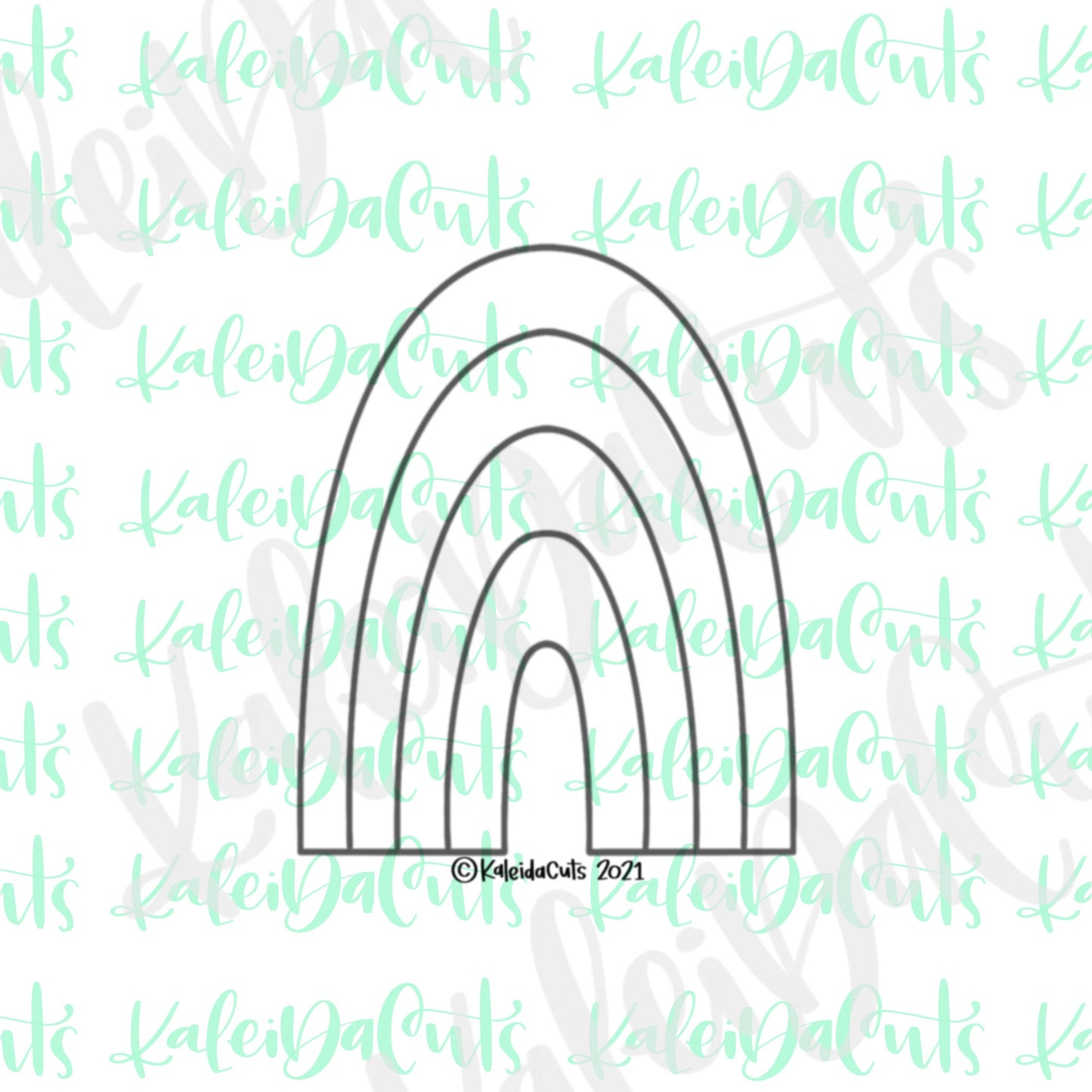 Rainbow 2021 Cookie Cutter