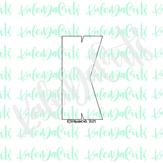 Tall Letter K Cookie Cutter