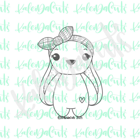 Top Knot Bunny Cookie Cutter