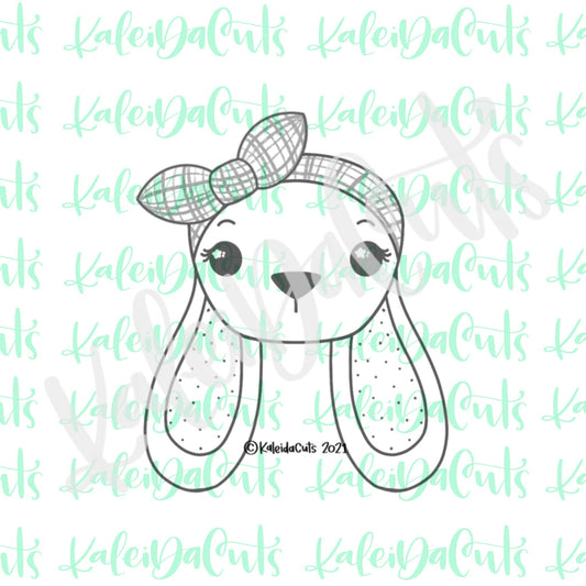 Top Knot Bunny Face Cookie Cutter