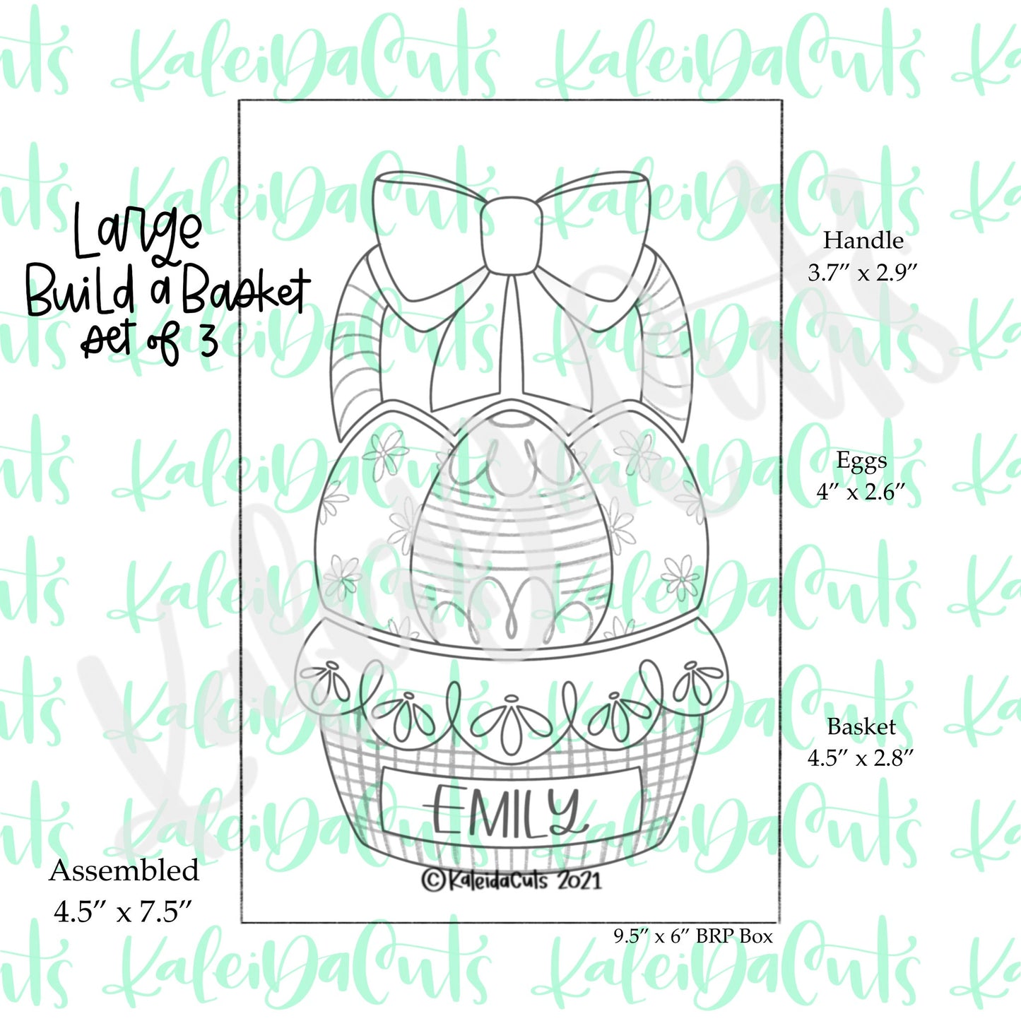 Large Build a Basket Cookie Cutter Set of 3