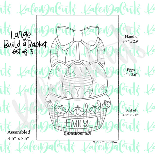 Large Build a Basket Cookie Cutter Set of 3