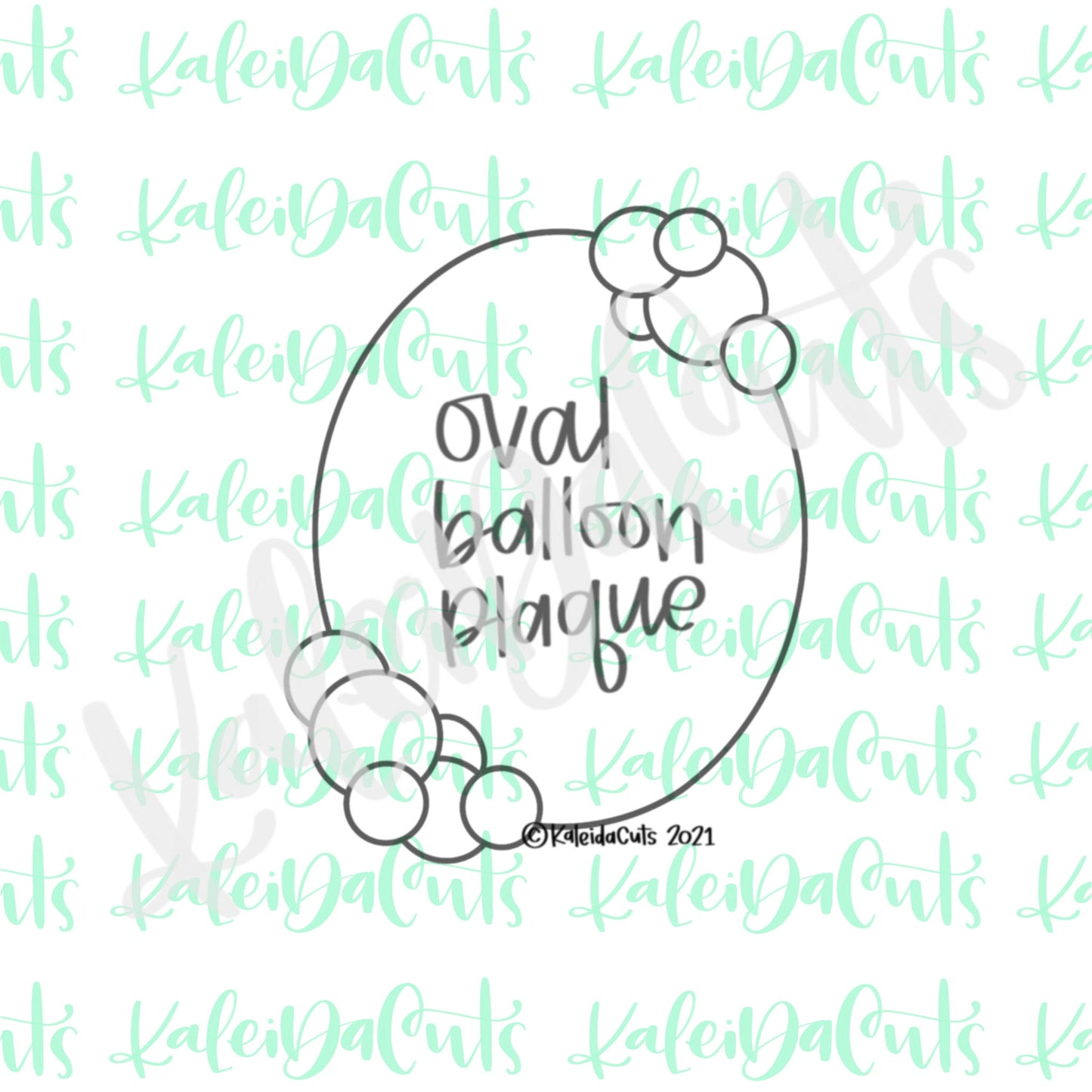 Oval Balloon Plaque Cookie Cutter