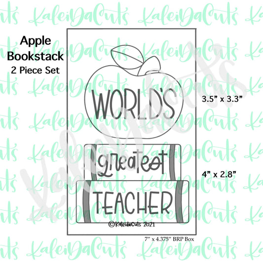 Apple Bookstack Cookie Cutter Set of 2