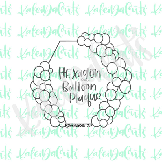 Hexagon Balloon Plaque Cookie Cutter