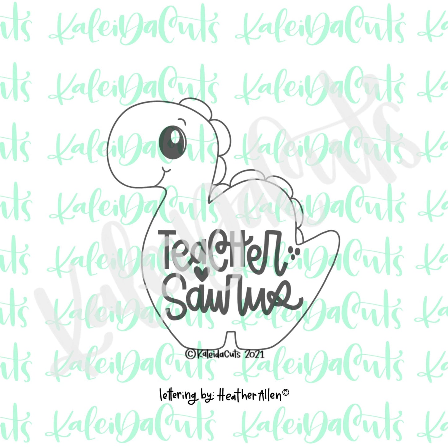 Teachersaurus Cookie Cutter