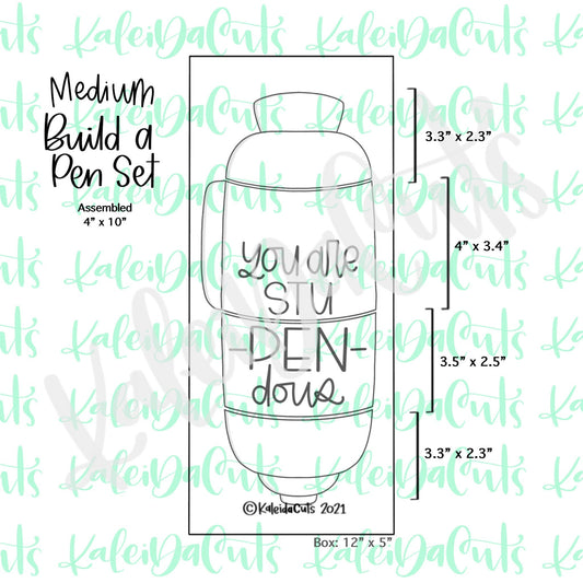 Medium Build a Pen Cookie Cutter Set of 4