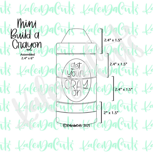 Mini Build a Crayon Cookie Cutter Set of 4