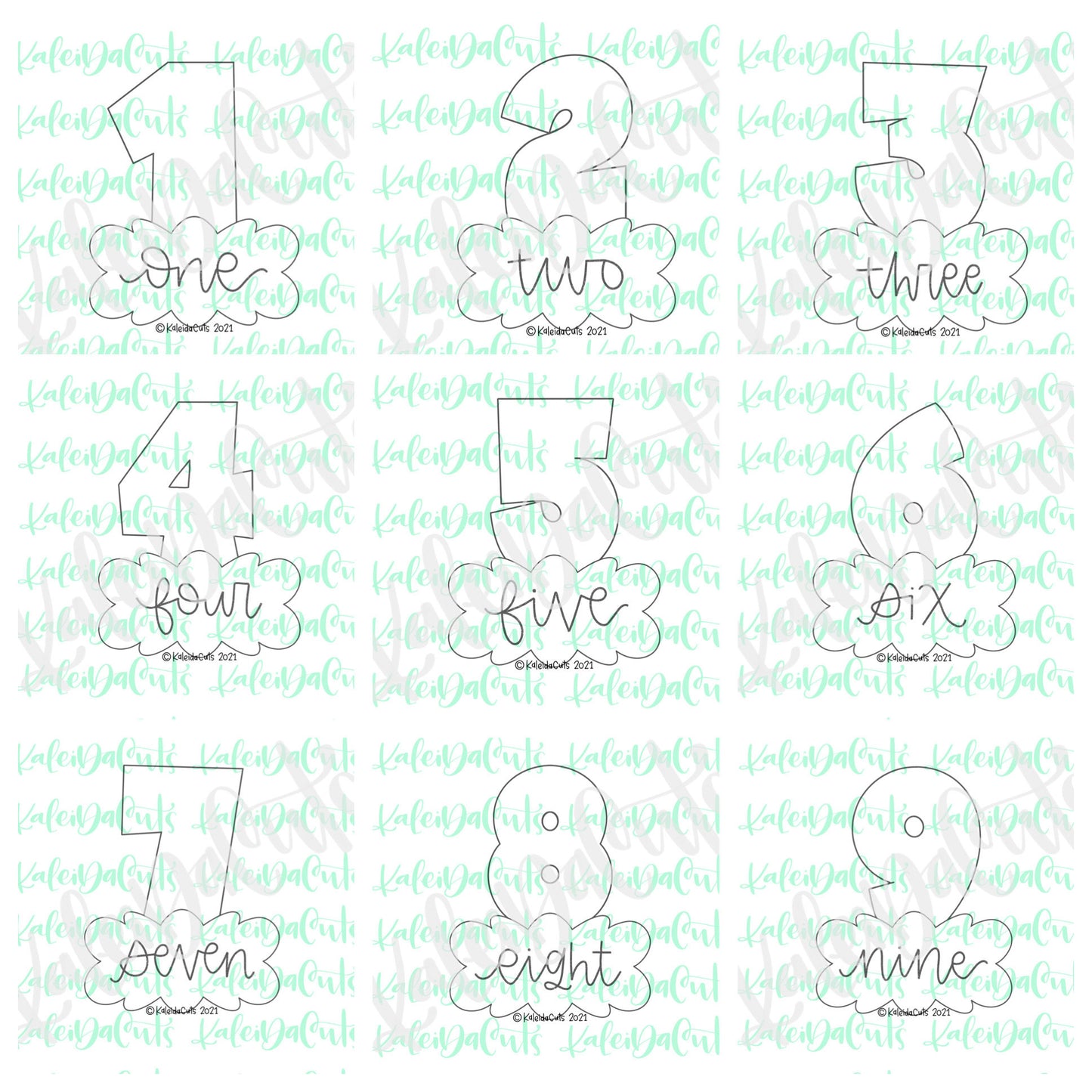 Nancy Number 1-10 Set of 10 Cookie Cutters