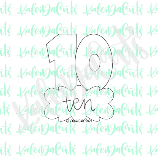 Nancy Number Ten Cookie Cutter