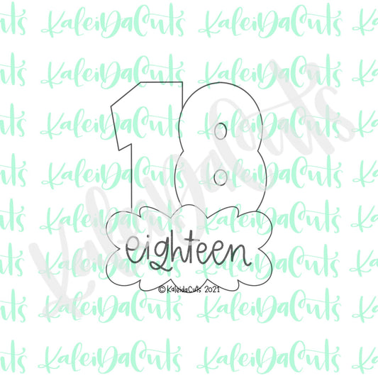 Nancy Number Eighteen Cookie Cutter