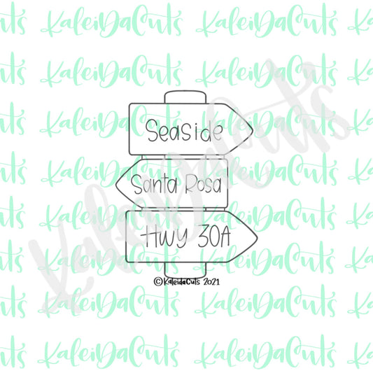 Destination Sign Cookie Cutter