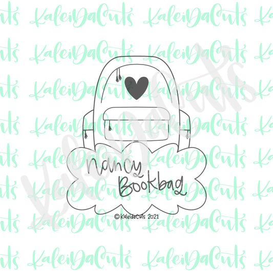 Nancy Bookbag Plaque Cookie Cutter
