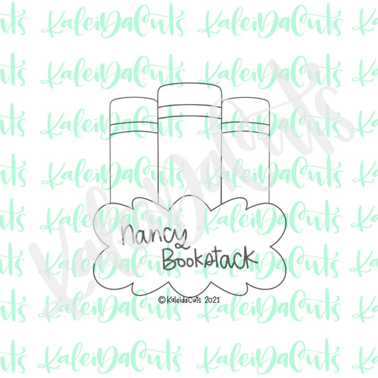 Nancy Bookstack Plaque Cookie Cutter
