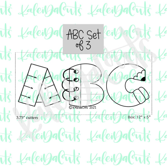 ABC Set of 3 Cookie Cutters