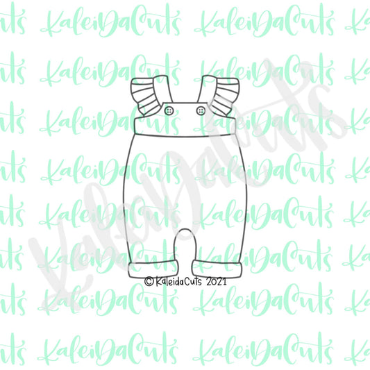 Ruffle Overalls Cookie Cutter