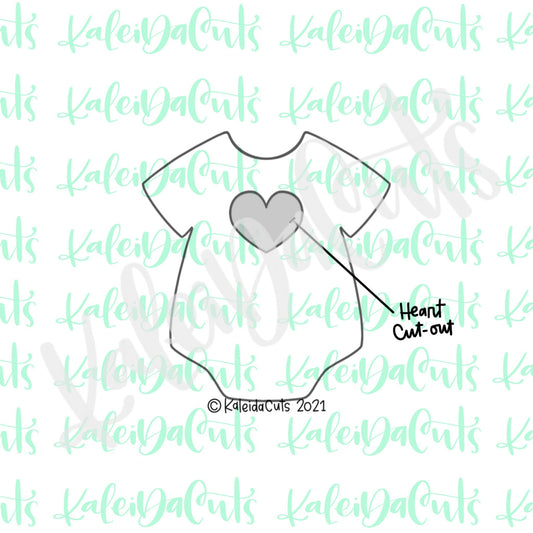 Bodysuit Heart Cutout Cookie Cutter
