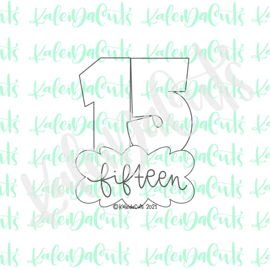 Nancy Number Fifteen Cookie Cutter