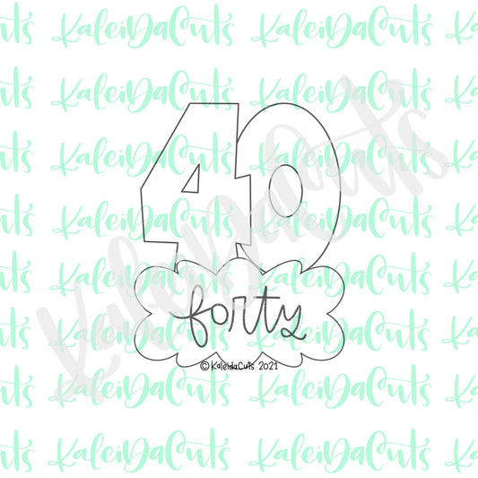 Nancy Number Forty Cookie Cutter