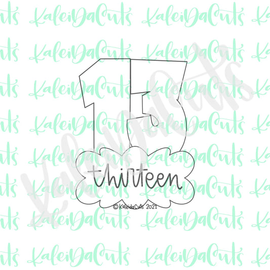 Nancy Number Thirteen Cookie Cutter