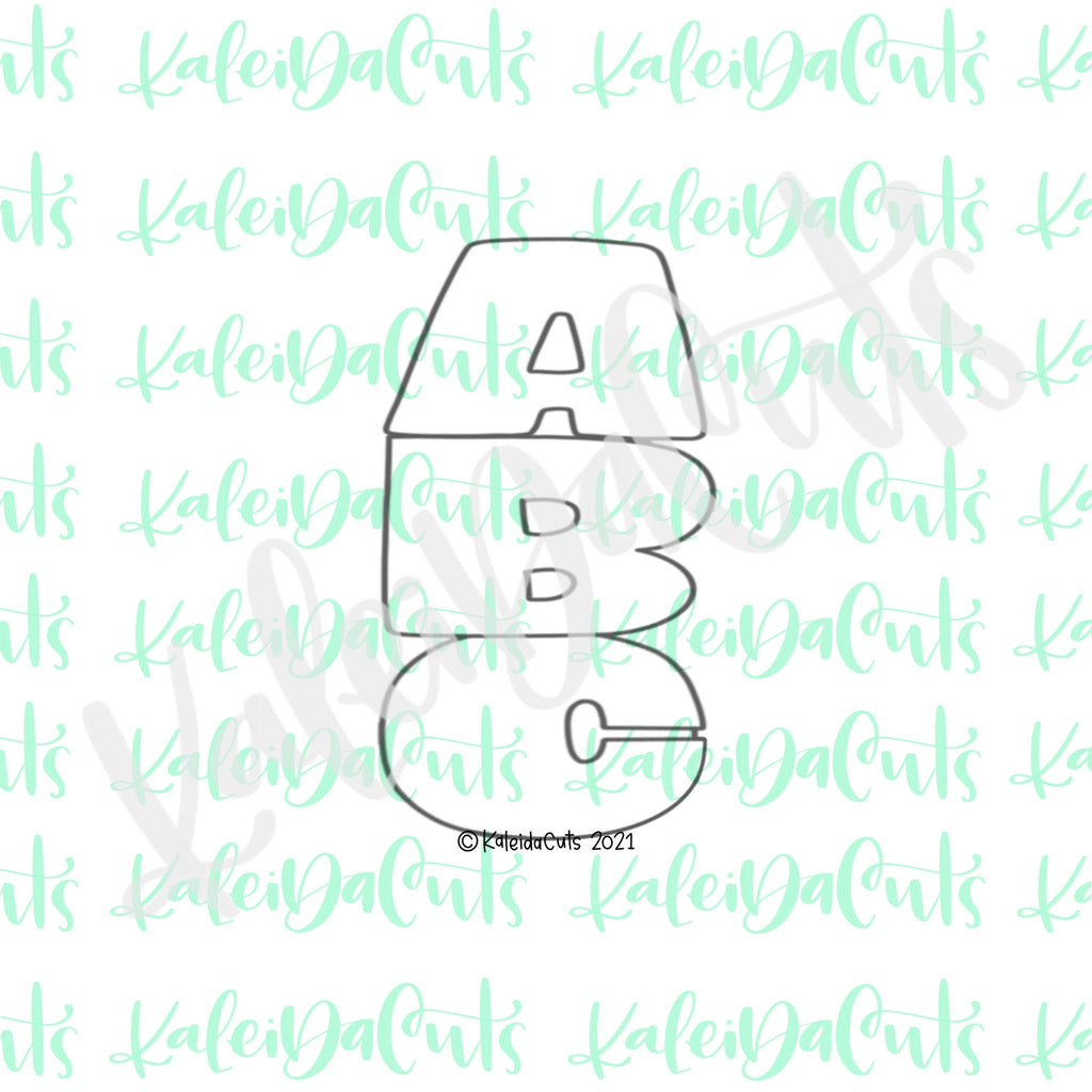ABC Stick Cookie Cutter KaleidaCuts
