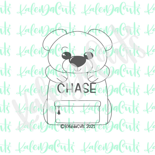 Bear Bookbag Plaque Cookie Cutter