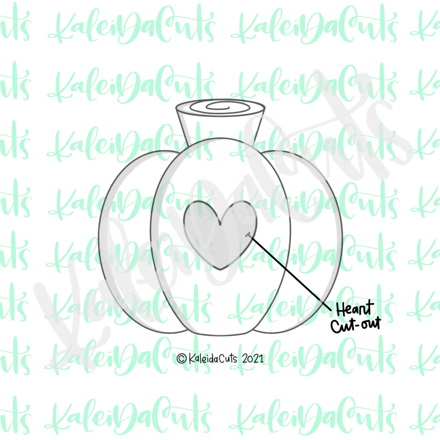 Classic Pumpkin Heart Cutout Cookie Cutter