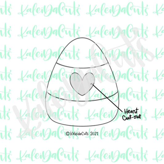 Candy Corn Heart Cutout Cookie Cutter