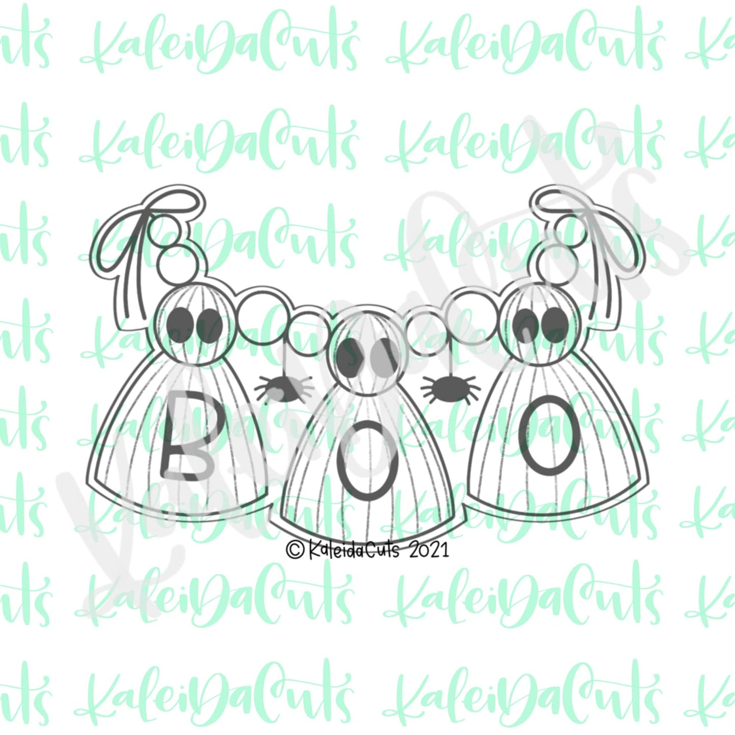 Boo Tassel Banner Cookie Cutter