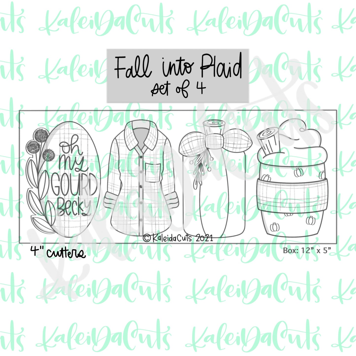 Fall into Plaid Set of 4 Cookie Cutters