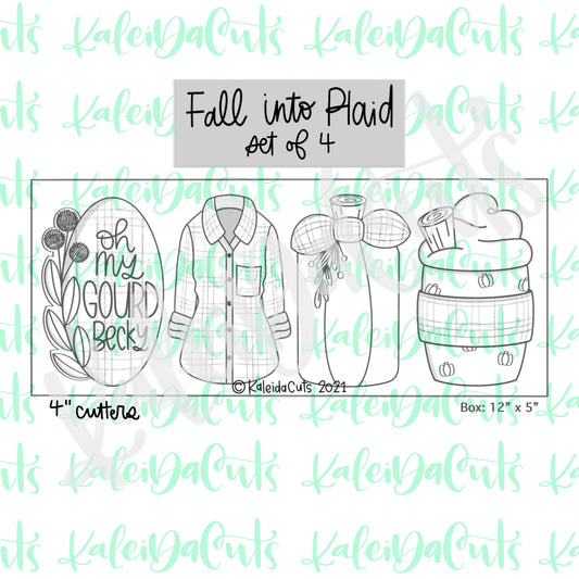 Fall into Plaid Set of 4 Cookie Cutters
