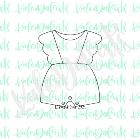 Scallop Sleeve Romper Cookie Cutter