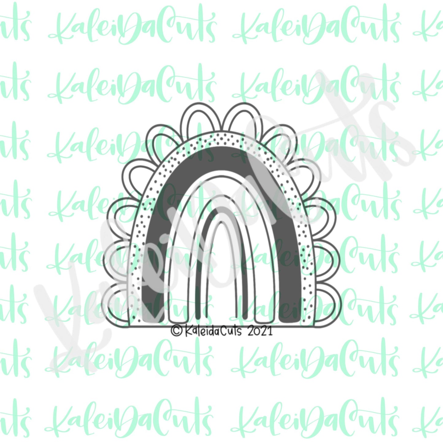 Scallop Rainbow Cookie Cutter