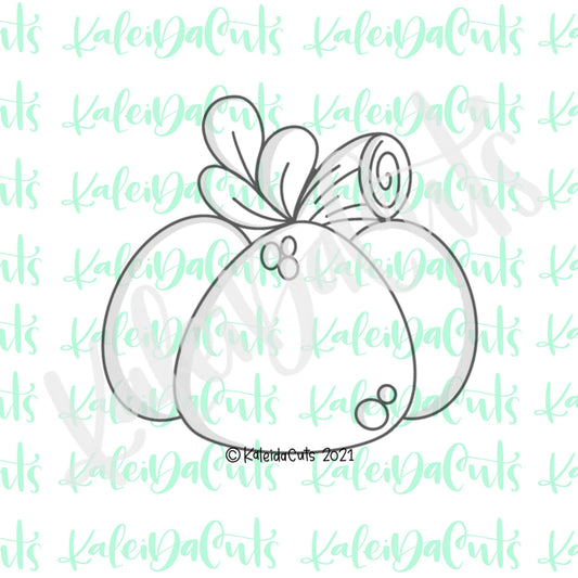 Floral Pumpkin Leaf Cookie Cutter