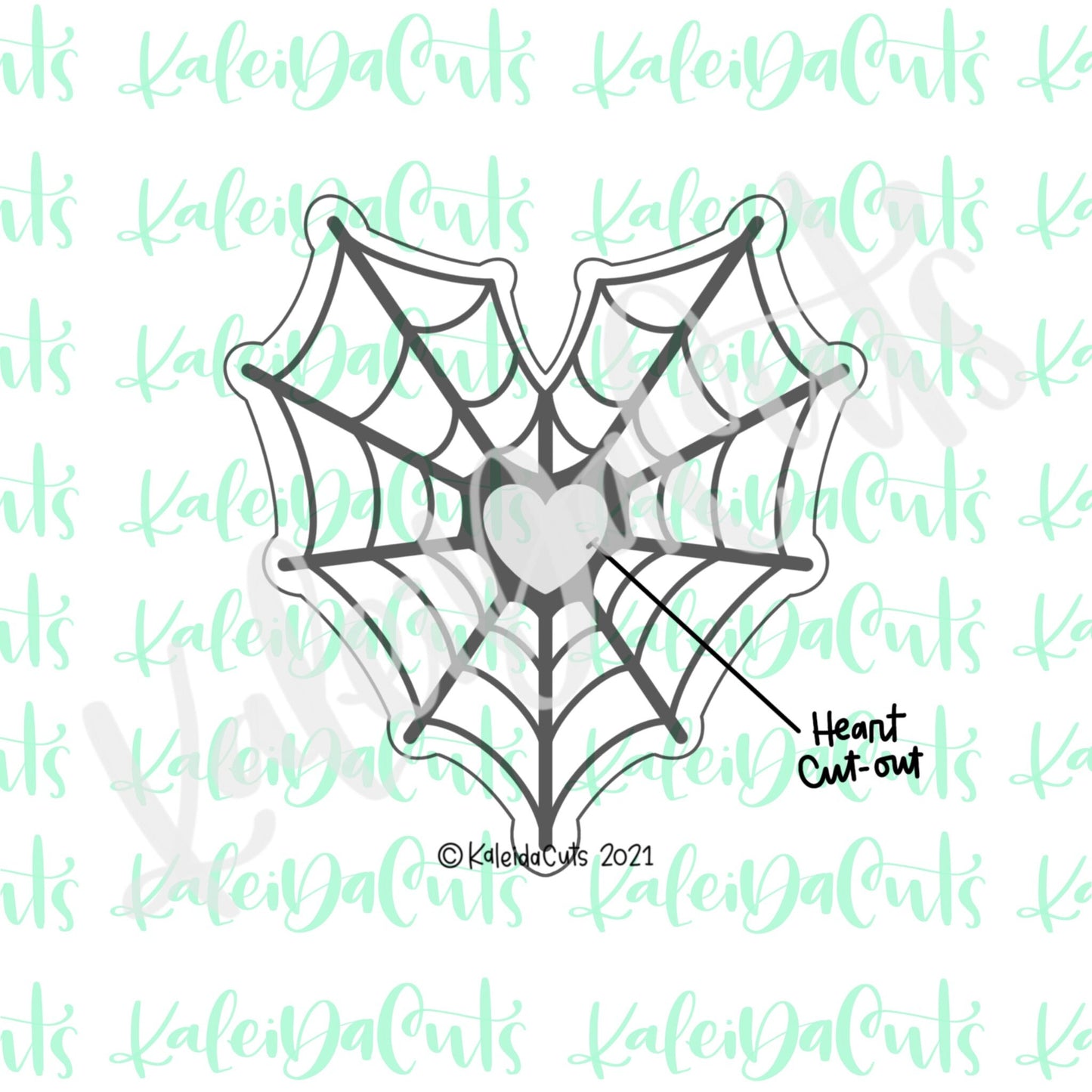 Heart Spiderweb Cutout Cookie Cutter