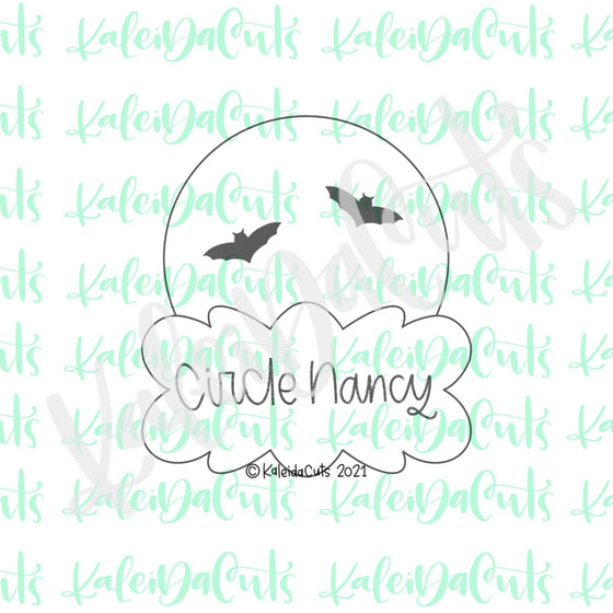 Circle Nancy Plaque Cookie Cutter