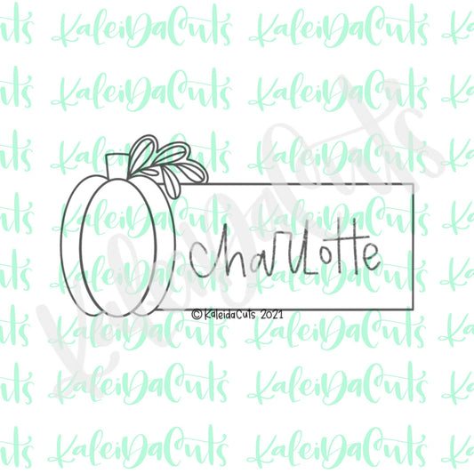 Skinny Pumpkin Plaque Cookie Cutter