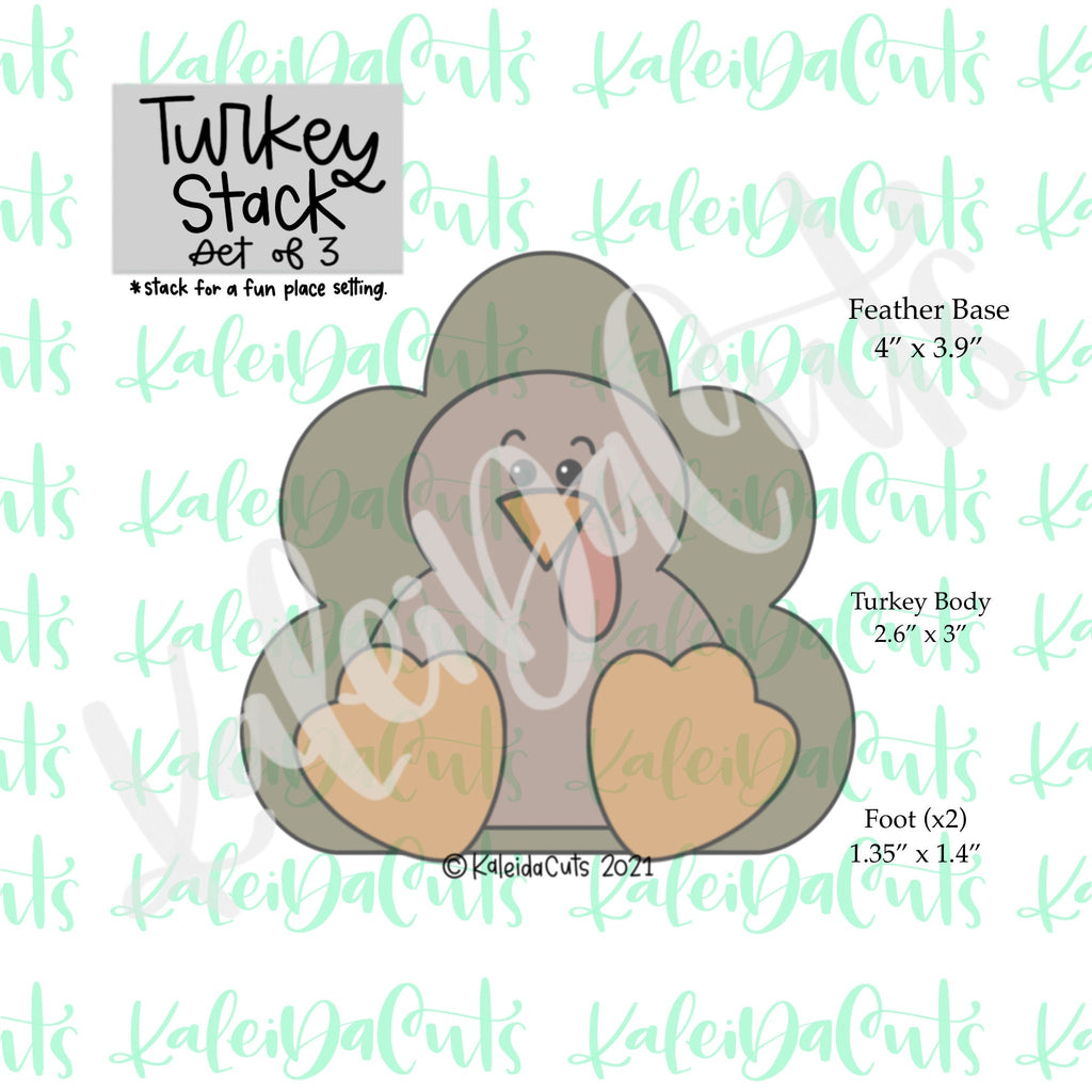 Turkey Stack Cookie Cutter - Set of 3