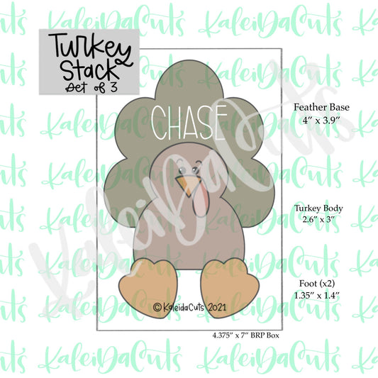 Turkey Stack Cookie Cutter - Set of 3