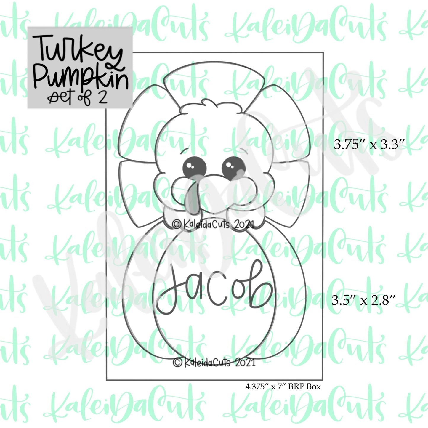 Turkey Pumpkin Cookie Cutter - Set of 2