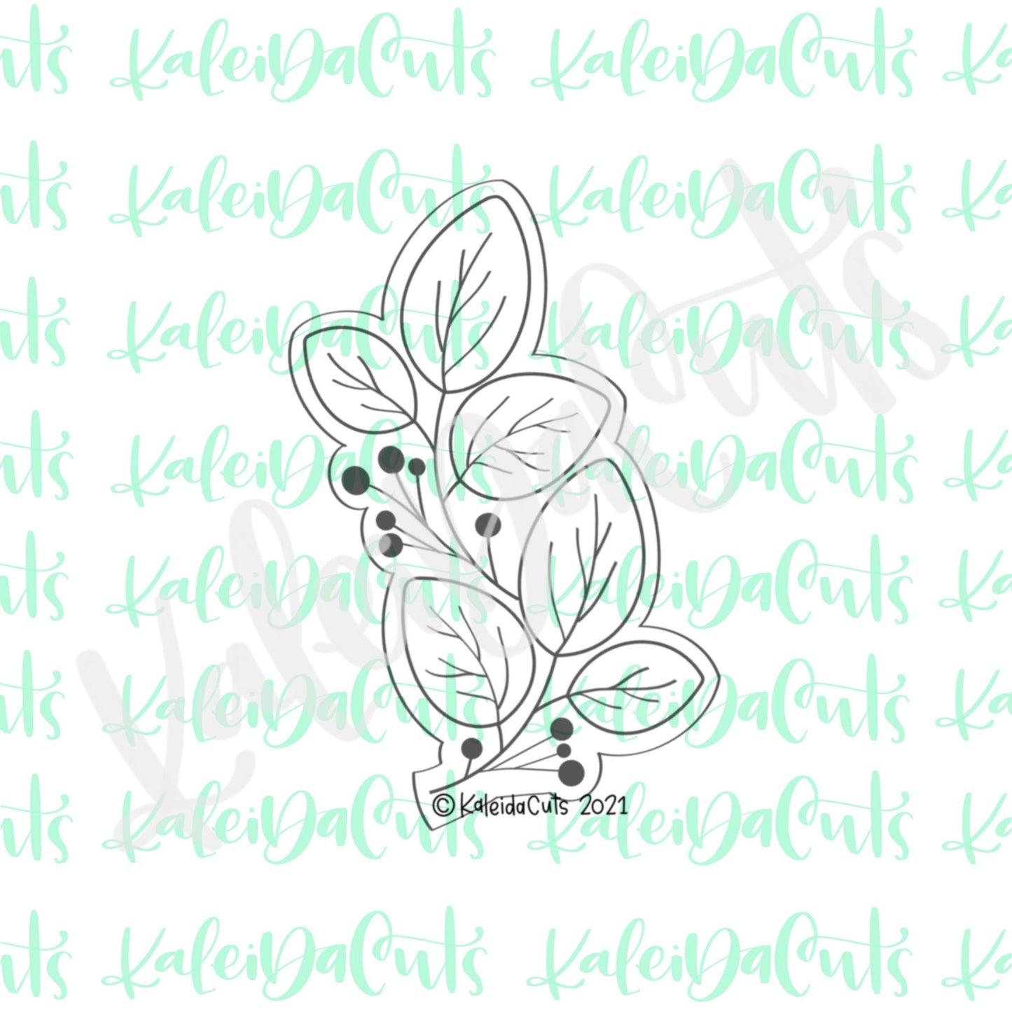 Elegant Greenery Cookie Cutter