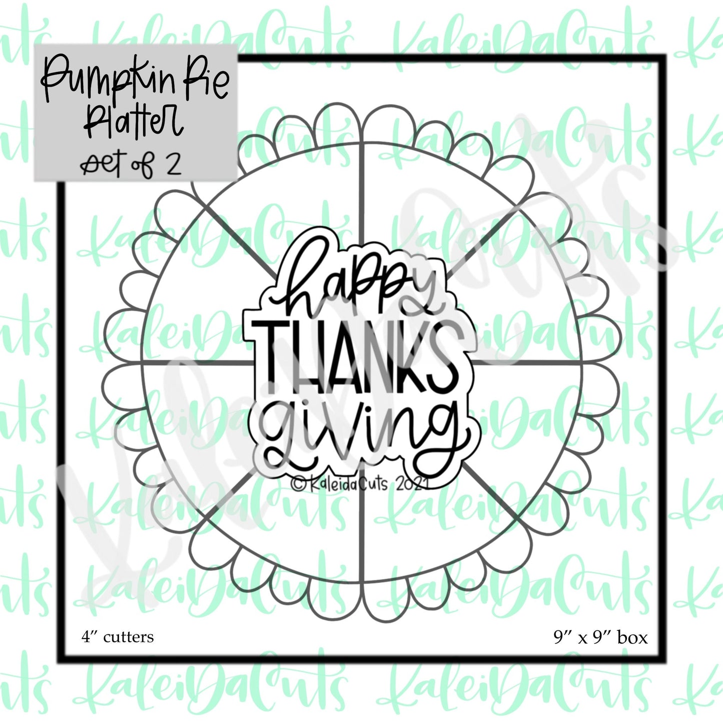 Pumpkin Pie Platter Cookie Cutter - Set of 2