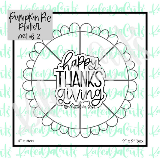 Pumpkin Pie Platter Cookie Cutter - Set of 2
