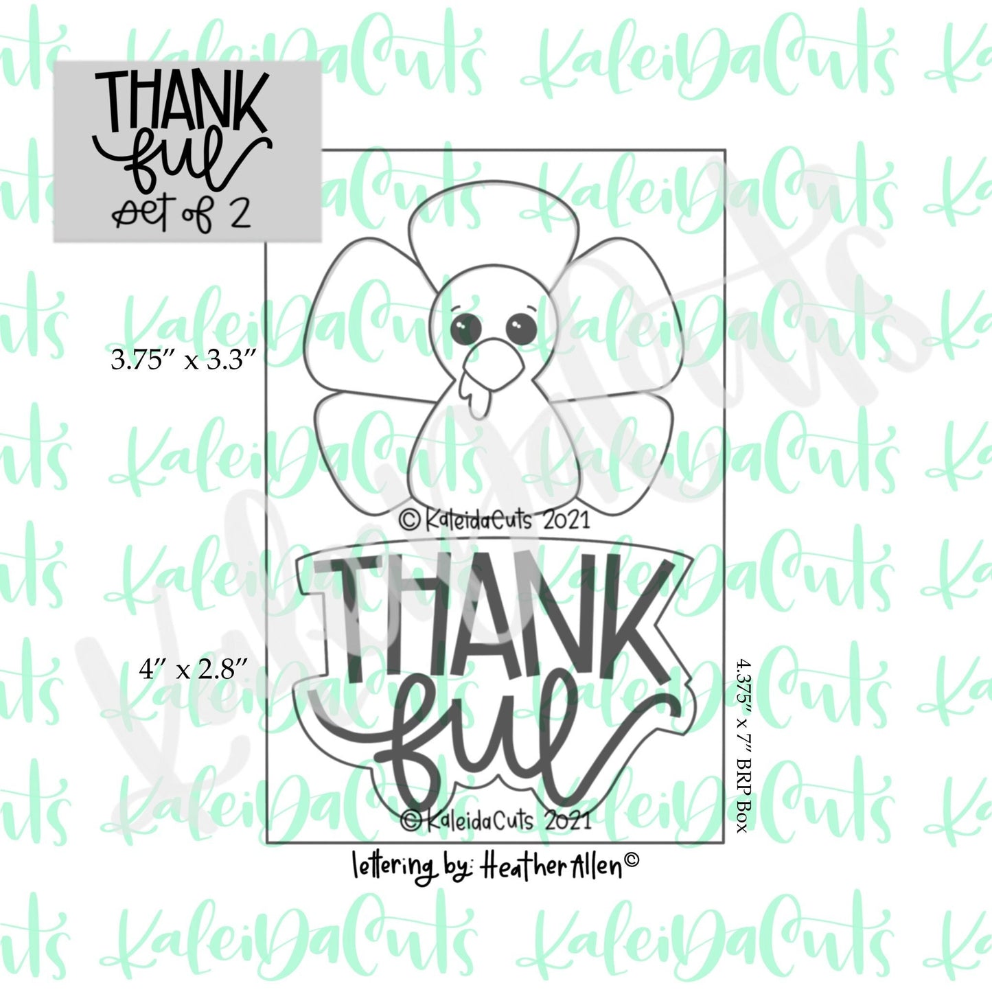 Thank Ful Cookie Cutter - Set of 2