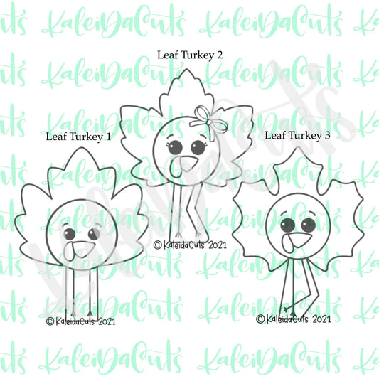 Leaf Turkey Cookie Cutter - Set of 3