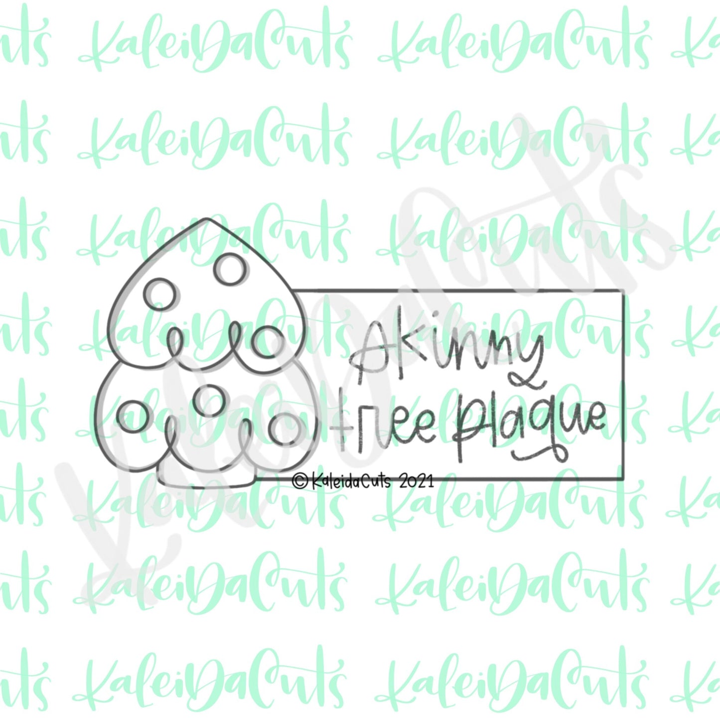Skinny Tree Plaque Cookie Cutter